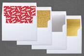 "symmetric" - Retired Holiday Cards in poinsettia by lena barakat - Envelope Liners