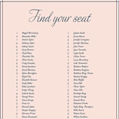 "Chic Gala" - Seating Chart in Cotton Candy by Kimberly FitzSimons - Close Up