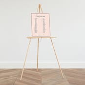 "Chic Gala" - Seating Chart in Cotton Candy by Kimberly FitzSimons - Our Large Standing Easel (add-on purchase)