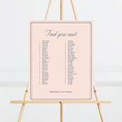 "Chic Gala" - Seating Chart in Cotton Candy by Kimberly FitzSimons - Front