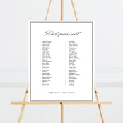 "Eloquence" - Seating Chart in Vanilla by Kimberly FitzSimons - Front