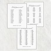 "Eloquence" - Seating Chart in Vanilla by Kimberly FitzSimons - Text Layout Options for Large Signs