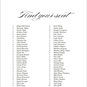 "Eloquence" - Seating Chart in Vanilla by Kimberly FitzSimons - Detail