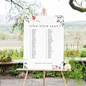 "Spring Wildflowers" - Seating Chart in Floral by Mere Paper - In Use