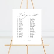 "Crescendo" - Seating Chart in Snow by Griffinbell Paper Co. - Front