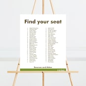 "Portrait" - Seating Chart in Mint by Minted - Front