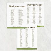 "Portrait" - Seating Chart in Mint by Minted - Text Layout Options for Large Signs