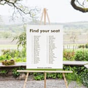 "Portrait" - Seating Chart in Mint by Minted - In Use