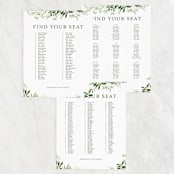 "Verdure" - Seating Chart in Garden by Leah Bisch - Text Layout Options for Large Signs