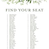 "Verdure" - Seating Chart in Garden by Leah Bisch - Close Up