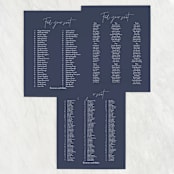 "Marked" - Seating Chart in Navy by JoAnn Jinks - Text Layout Options for Large Signs