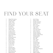 "Classy Type" - Seating Chart in Lily by Hooray Creative - Close Up
