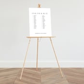 "Classy Type" - Seating Chart in Lily by Hooray Creative - On Large Standing Easel (sold separately)