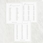 "Overlapping" - Seating Chart in Cotton by Amy Kross - Text Layout Options for Large Signs