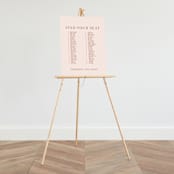 "There Will Be a Party" - Seating Chart in Terra Cotta by Amy Payne - On Large Standing Easel (sold separately)