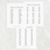 "Arcadia" - Seating Chart in Onyx by Jennifer Wick - Text Layout Options for Large Signs