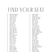 "Arcadia" - Seating Chart in Onyx by Jennifer Wick - Close Up