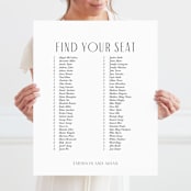 "Arcadia" - Seating Chart in Onyx by Jennifer Wick - With Person for Scale