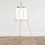 "Blossom" - Seating Chart in Blush by Susan Moyal - On Large Standing Easel (sold separately)