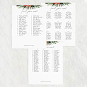 "Tropical Oasis" - Seating Chart in Coral by Joanna Griffin - Text Layout Options for Large Signs