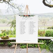 "Tropical Oasis" - Seating Chart in Coral by Joanna Griffin - In Use