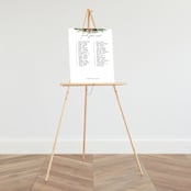 "Tropical Oasis" - Seating Chart in Coral by Joanna Griffin - On Large Standing Easel (sold separately)