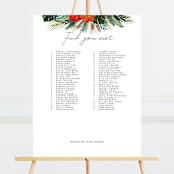 "Tropical Oasis" - Seating Chart in Coral by Joanna Griffin - Front