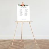 "Tropical Oasis" - Seating Chart in Coral by Joanna Griffin - On Large Standing Easel (sold separately)