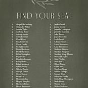 "Botanical Arches" - Seating Chart in Moss by Kelly Schmidt - Close Up