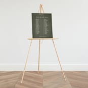 "Botanical Arches" - Seating Chart in Moss by Kelly Schmidt - On Large Standing Easel (sold separately)