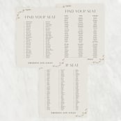 "Vine Wrap" - Seating Chart in Cotton by Amy Kross - Text Layout Options for Large Signs