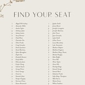 "Vine Wrap" - Seating Chart in Cotton by Amy Kross - Close Up