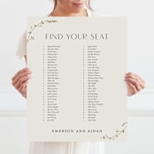 "Vine Wrap" - Seating Chart in Cotton by Amy Kross - With Person for Scale