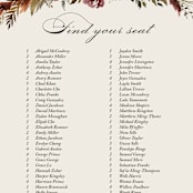 "poetique" - Seating Chart in Autumn by Kate Ahn - Close Up