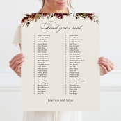 "poetique" - Seating Chart in Autumn by Kate Ahn - With Person for Scale
