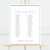 "Luster" - Seating Chart in Cotton by Stacey Meacham - Front