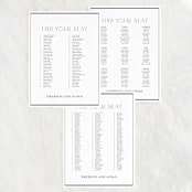 "Luster" - Seating Chart in Cotton by Stacey Meacham - Text Layout Options for Large Signs