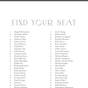 "Luster" - Seating Chart in Cotton by Stacey Meacham - Close Up