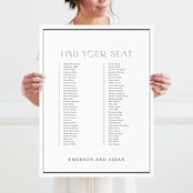 "Luster" - Seating Chart in Cotton by Stacey Meacham - With Person for Scale