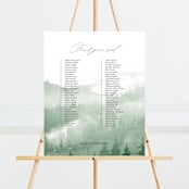 "Over the mountains" - Seating Chart in Fern by Helen Halik - Front