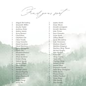 "Over the mountains" - Seating Chart in Fern by Helen Halik - Close Up