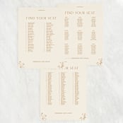 "Floral Type Arch" - Seating Chart in Cream by Baumbirdy - Text Layout Options for Large Signs