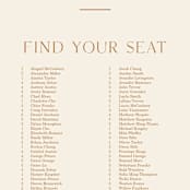 "Floral Type Arch" - Seating Chart in Cream by Baumbirdy - Close Up