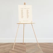 "Floral Type Arch" - Seating Chart in Cream by Baumbirdy - On Large Standing Easel (sold separately)
