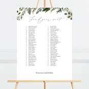 "Classic Love" - Seating Chart in Vanilla by Susan Moyal - Front