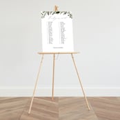"Classic Love" - Seating Chart in Vanilla by Susan Moyal - On Large Standing Easel (sold separately)