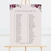 "Fleur" - Seating Chart in Blush by Lori Wemple - Front