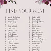 "Fleur" - Seating Chart in Blush by Lori Wemple - Close Up