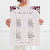"Fleur" - Seating Chart in Blush by Lori Wemple - With Person for Scale