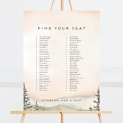 "Every Single Dawn With You" - Seating Chart in Forest by Petra Kern - Front